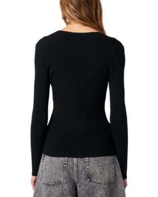 Low Neck Rib Knit Jumper