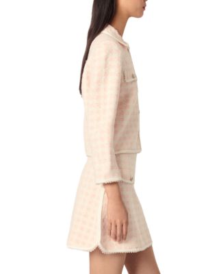 Tweed Effect Knit Jacket