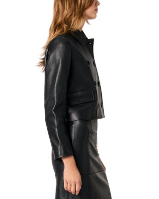 Cropped Leather Jacket 