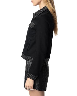 Kioky Rhinestone Denim Shirt