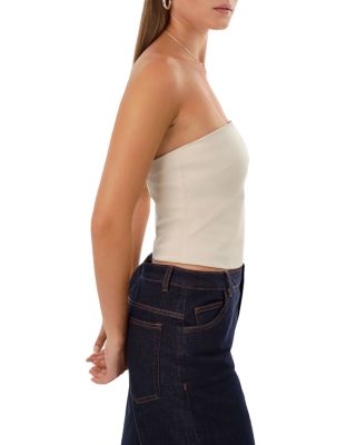 Giada Faux Leather Tube Top