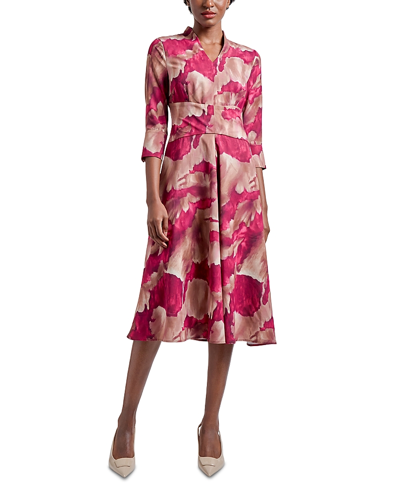Misook Watercolor Dress In Pink