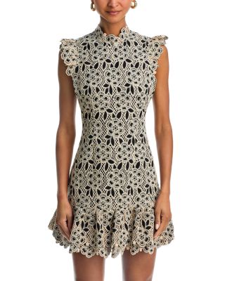 Floral Mock Neck Mini Dress - Exclusive