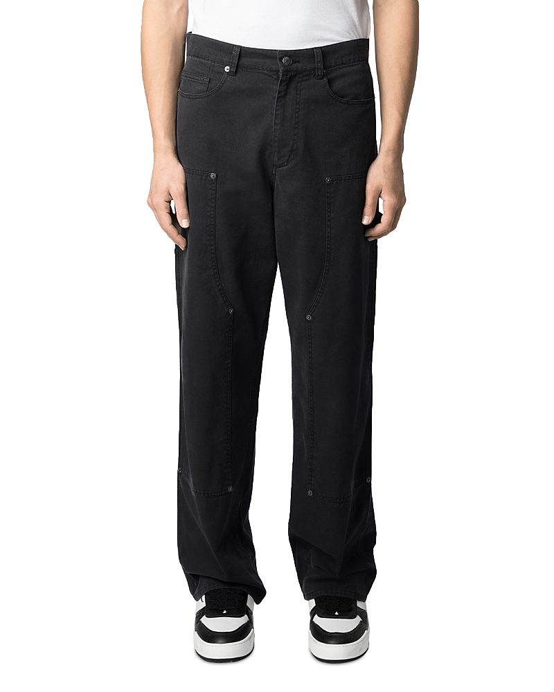 Zadig & Voltaire Pery Cotton Regular Fit Utility Pants In Black