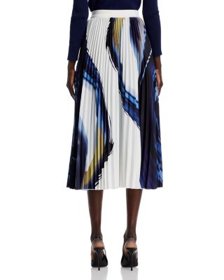 Printed Pleated Skirt