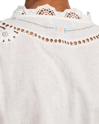 Vesna Embroidered Tie Front Top