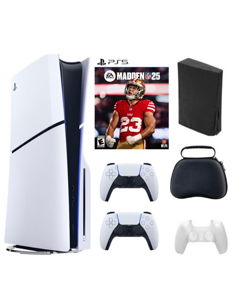 Sony PS5 - Playstation 5 Slim Disc Bundle With Accessories, Extra Controller and Madden Nfl 25 Game