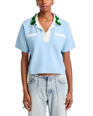 Nicolina Embellished Polo Top