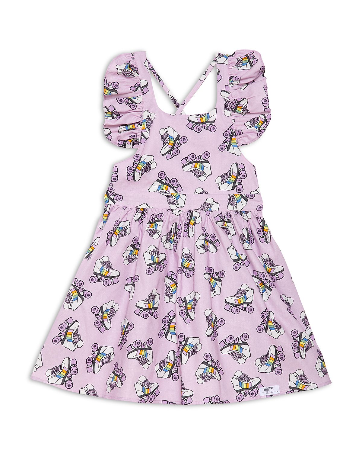 Worthy Threads Girls' Ruffle Sleeve Dress