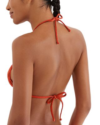 Eyelet Naya Triangle Bikini Top & Basic Full Bottom