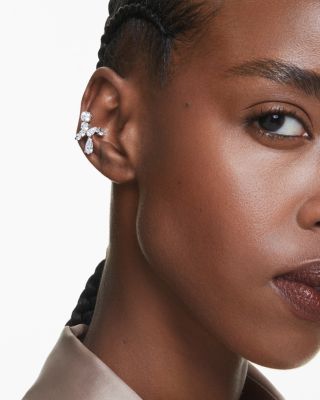 Matrix Mixed Cut Crystal Clip On Stud Earrings