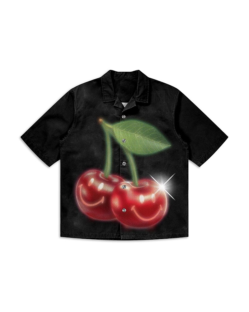 Market Men's Short Sleeve Graphic Camp Shirt In Black
