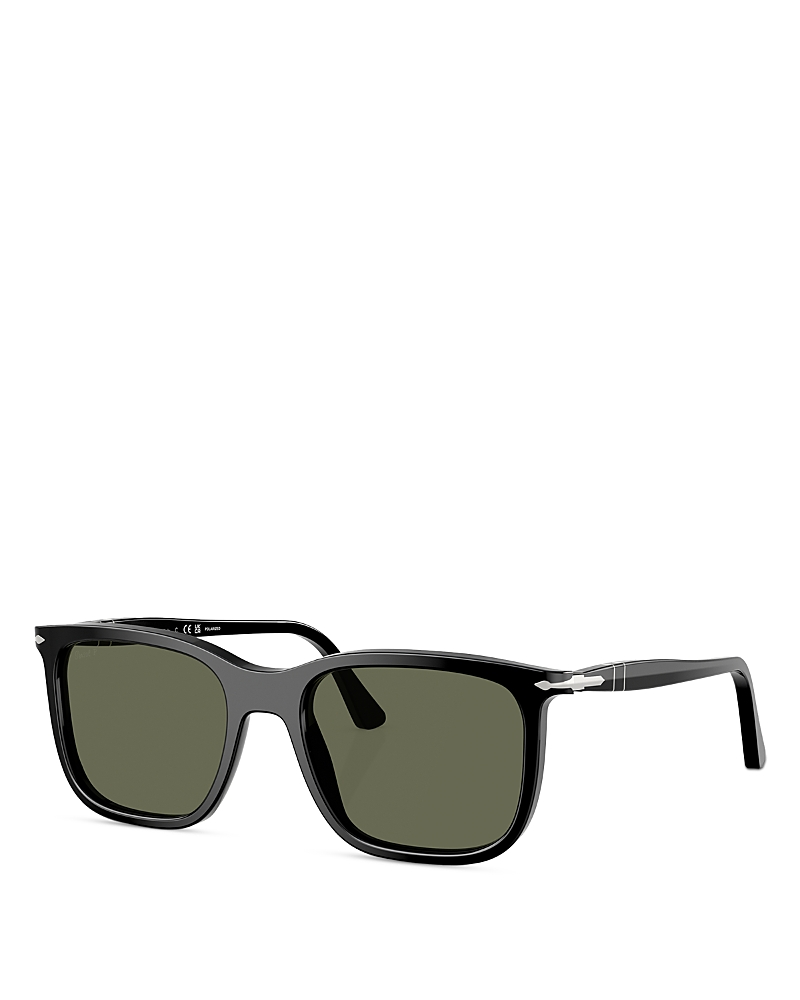 Persol Renzo Rectangular Sunglasses, 56mm In Black