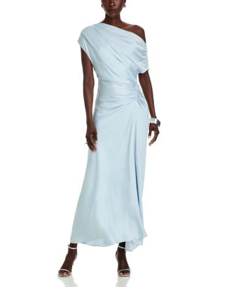 alc penny satin maxi dress A.L.C. Penny Satin Midi Dress in Natural