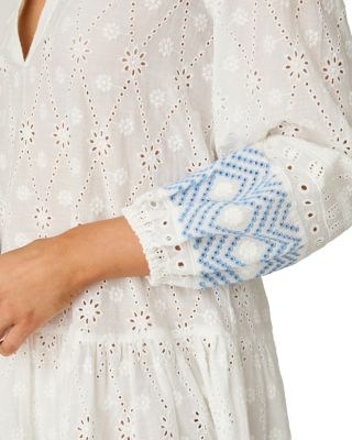 Eyelet Border Umbrella Swim Cover-Up Dress