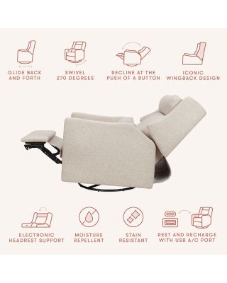 Kiwi Plus Power Recliner and Swivel Glider with Power Adjustable Headrest and USB Port