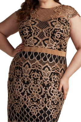 Plus Miranda Sequin Embroidered Dress