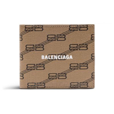Balenciaga - Signature Square Folded Wallet BB Monogram Coated Canvas