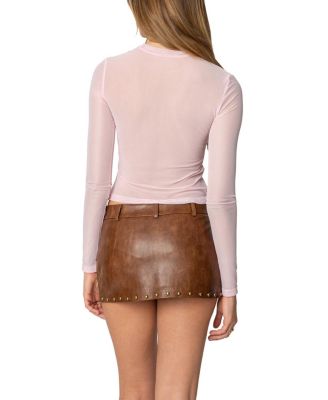 Vita Vintage Printed Mesh Top