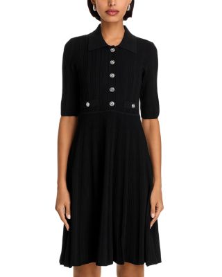 Rib Knit Button Front Dress