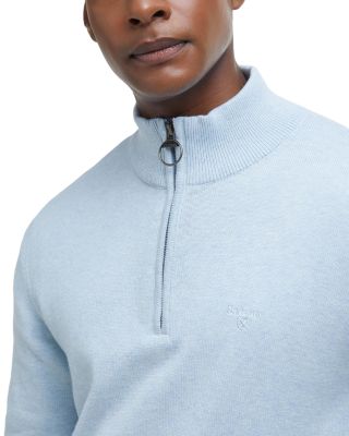 Cotton Half Zip Knitted Jumper