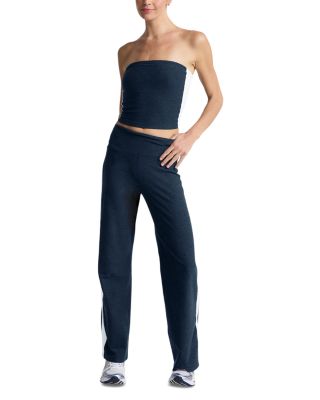 Beyond Yoga - Spacedye Stripe Strapless Top & Spacedye Laid Back Stripe Pants