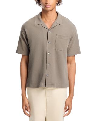 Men's Jacquard Short Sleeve Camp Shirt