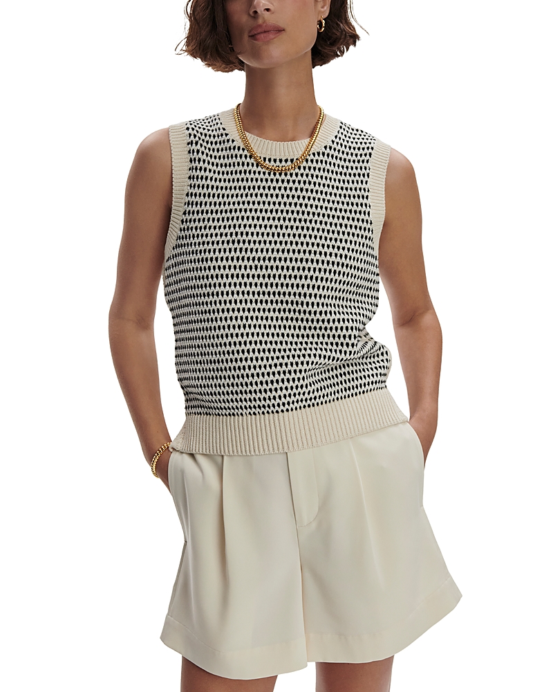 Varley Knowles Textured Knit Vest Birch Multi Stitch In Birch Multi Stitch
