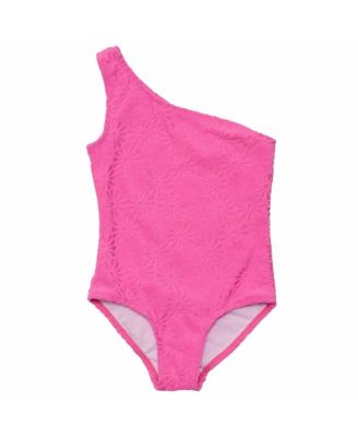 Snapper Rock - Girls' Bubblegum Bloom One Shoulder Swimsuit - Little Kid, Big Kid