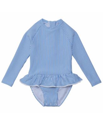Snapper Rock - Girls' Parisian Summer Long Sleeve Skirt Surf Suit - Little Kid