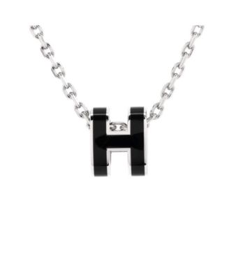 Pre-Owned HERMÈS - Pre-Owned HERMES Mini Pop H Pendant Chain Necklace Metal and Enamel