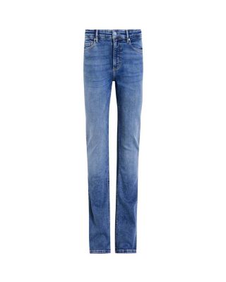 Haldan Mid Rise Slim Bootcut Jeans in Mid Indigo