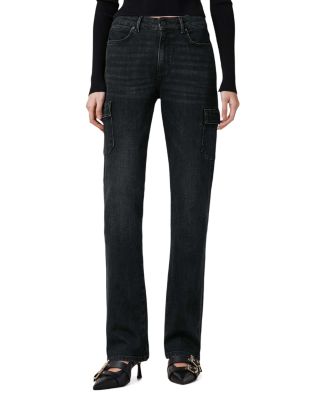 ALLSAINTS - Hollis Cargo Bootcut Jeans in Washed Black