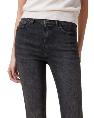 Miller Push Up High Rise Skinny Ankle Jeans in Washed Black