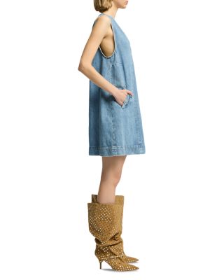 V Neck Denim Dress