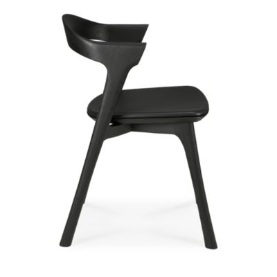 Bok Dining Chair, Oak Black with Black Leather