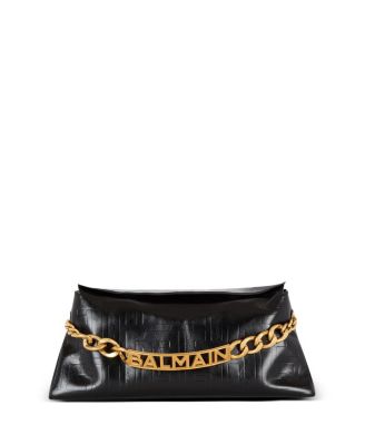 Balmain - Women's 1945 Soft Clutch in Monogrammed Calfskin