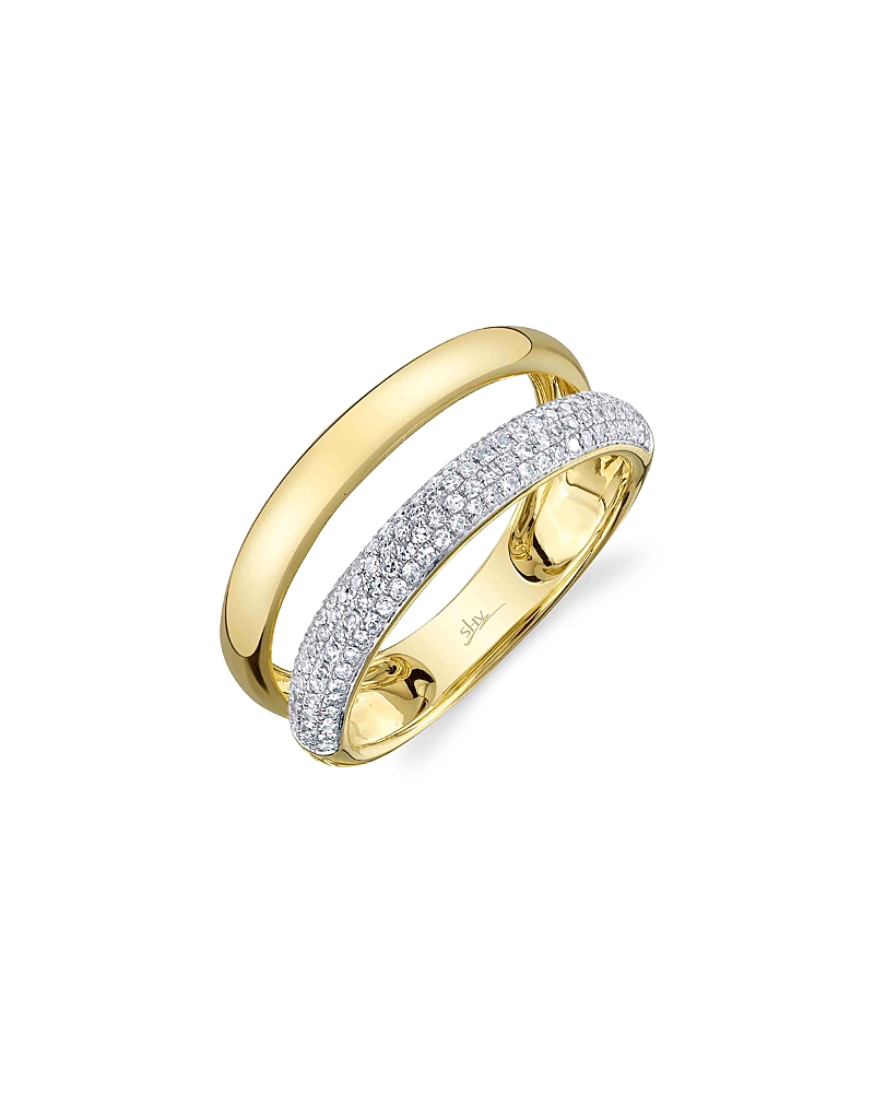 Shy Creation 14k Yellow Gold Kate Diamond Pave Ring, 0.32 Ct. T. W. In Yellow Gold