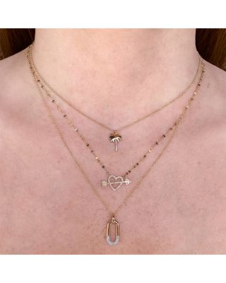 14K Yellow Gold Kate Diamond Link Necklace, 18"