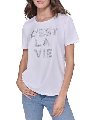 KARL LAGERFELD PARIS - C'est La Vie Crystal Tee