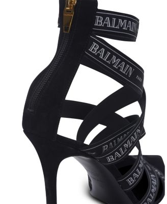 Women's Couture Suede Heels with Ribbon Motif