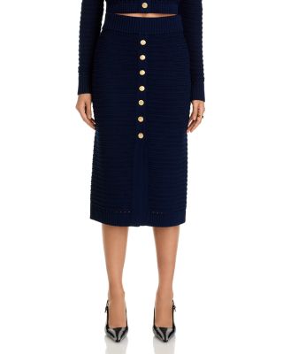 Tani Button Front Knit Skirt