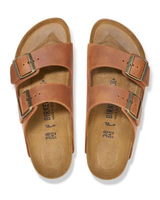 Men's Arizona Slide Sandals in Cognac