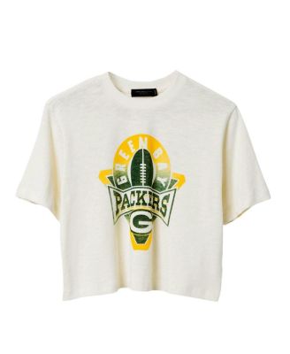 Junk Food Clothing - Women's NFL Green Bay Packers Mock Neck Crop Tee