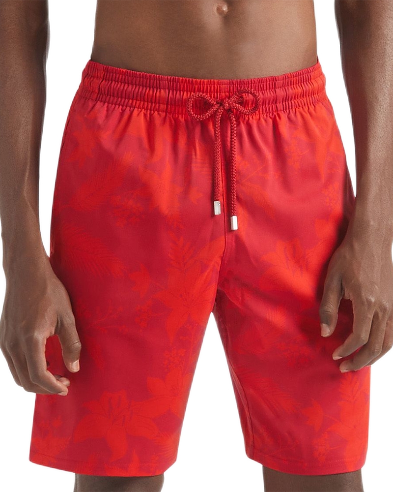 Vilebrequin Okorise Printed 7.5 Swim Trunks In Lipstick
