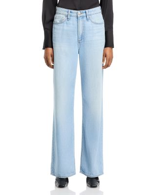 Logan Featherweight Mid Rise Wide Leg Jeans in Greenport