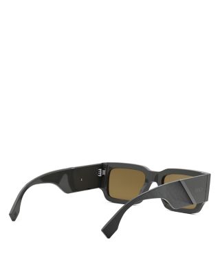 Diagonal Rectangular Sunglasses, 51mm