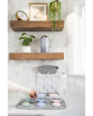 Vertical Bottle Drying Rack, Botte Brush & Microfiber Drying Mat Bundle