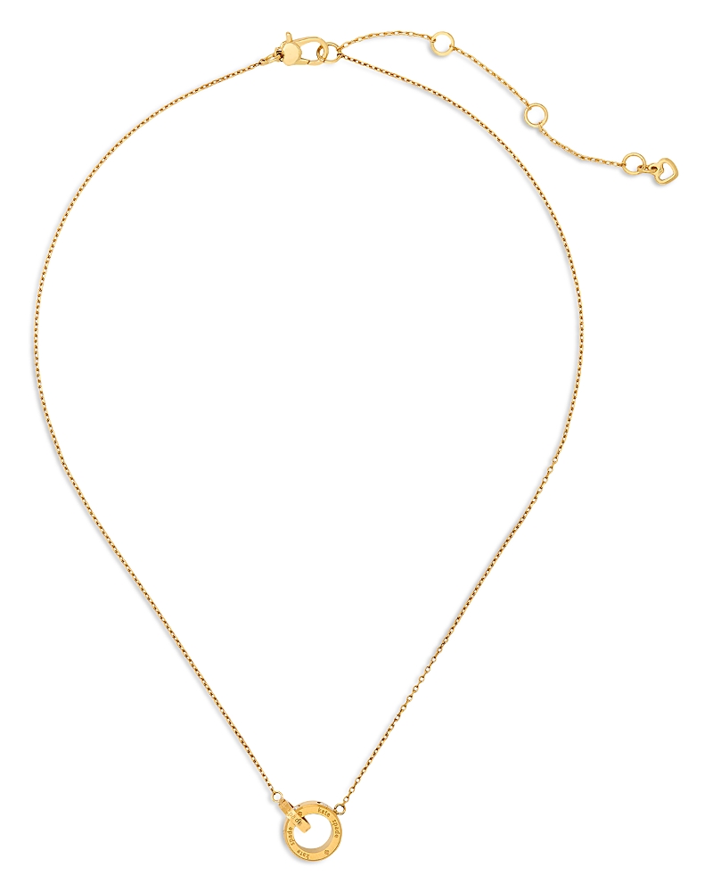 Shop Kate Spade New York Set In Stone Pendant Necklace, 16 In Gold