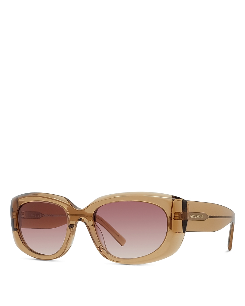 Givenchy Gv Day Acetate Rectangle Sunglasses In Brown